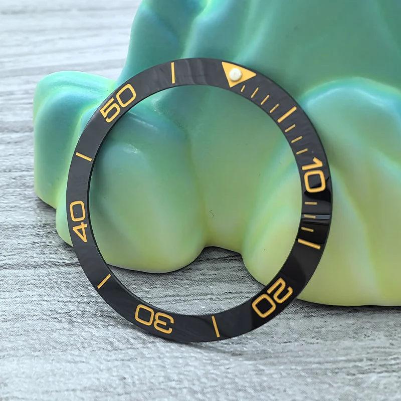 Mod 38mmx30.6mm Curved Ceramics Bezel Insert Fit for SKX007 SKX009 SRPD GMT SUB Seamaster 300 Watch Case Bezel Ring Repair Parts