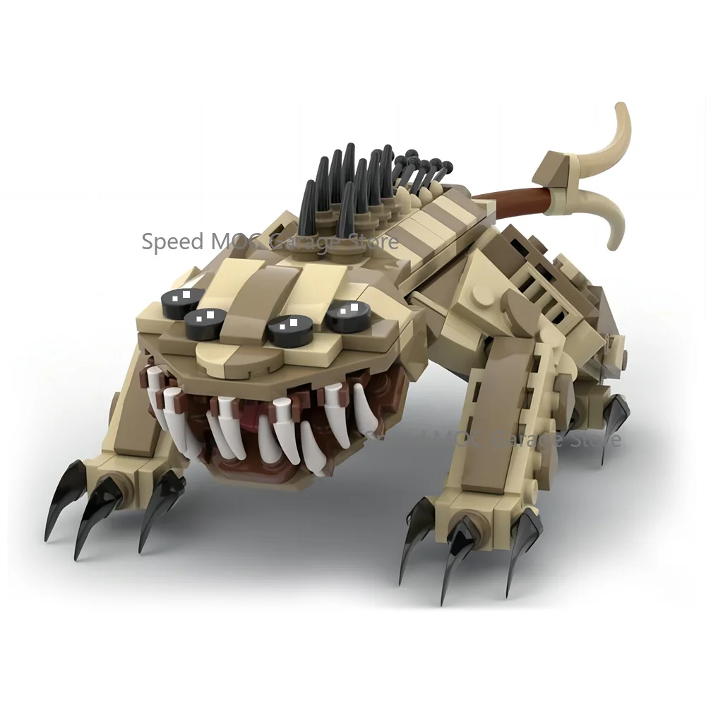 Petranaki Sand Predator Creature MOC Building Blocks, Desert Beast Model with Sharp Teeth & Claws Replica
