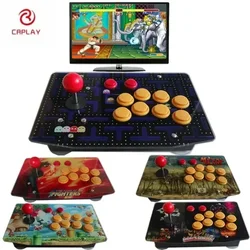 RAC-J500S 10 Button Arcade Zero Latency Controller Plug and Play SEGA City Art Pattern with Joystick and USB Cable for PC