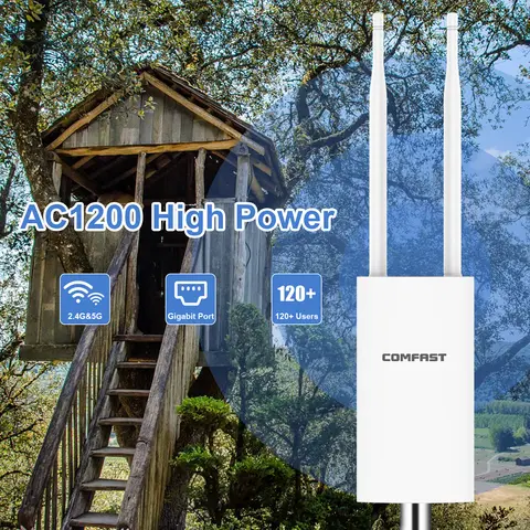 COMFAST AC1200 Outdoor Access Point High Power 2.4G 5GHz Gigabit Router AP Repeater Long Range WiFi Antenna For Street Garden