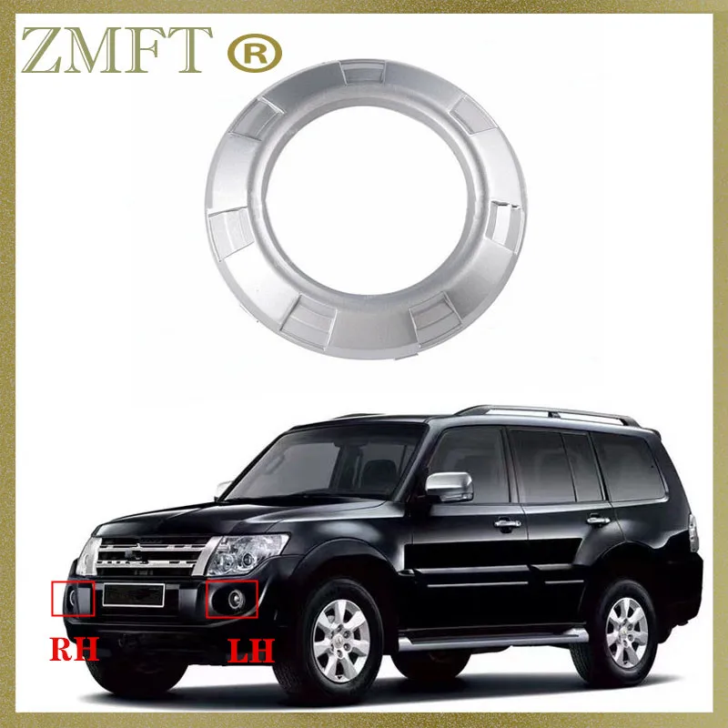 Car Front Bumper Fog Lamp Bezel Cover Fog Light Frame For Mitsubishi V97 2007-2019 For Pajero V93 Montero V98 V87