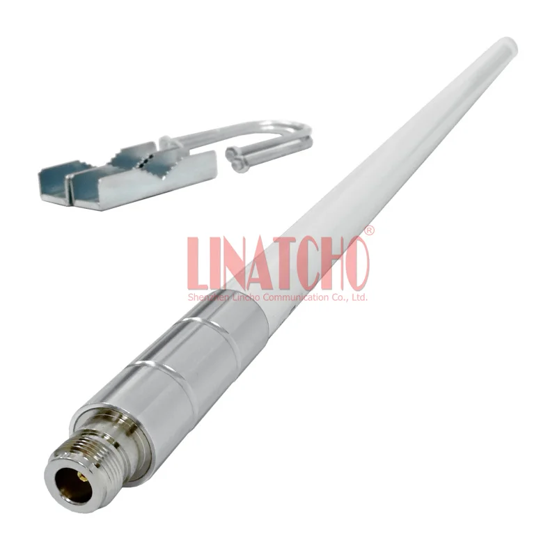 1.2GHz 1200MHz 9dB CCTV Camera Signal Omni Directional Outdoor White Fiberglass Antenna