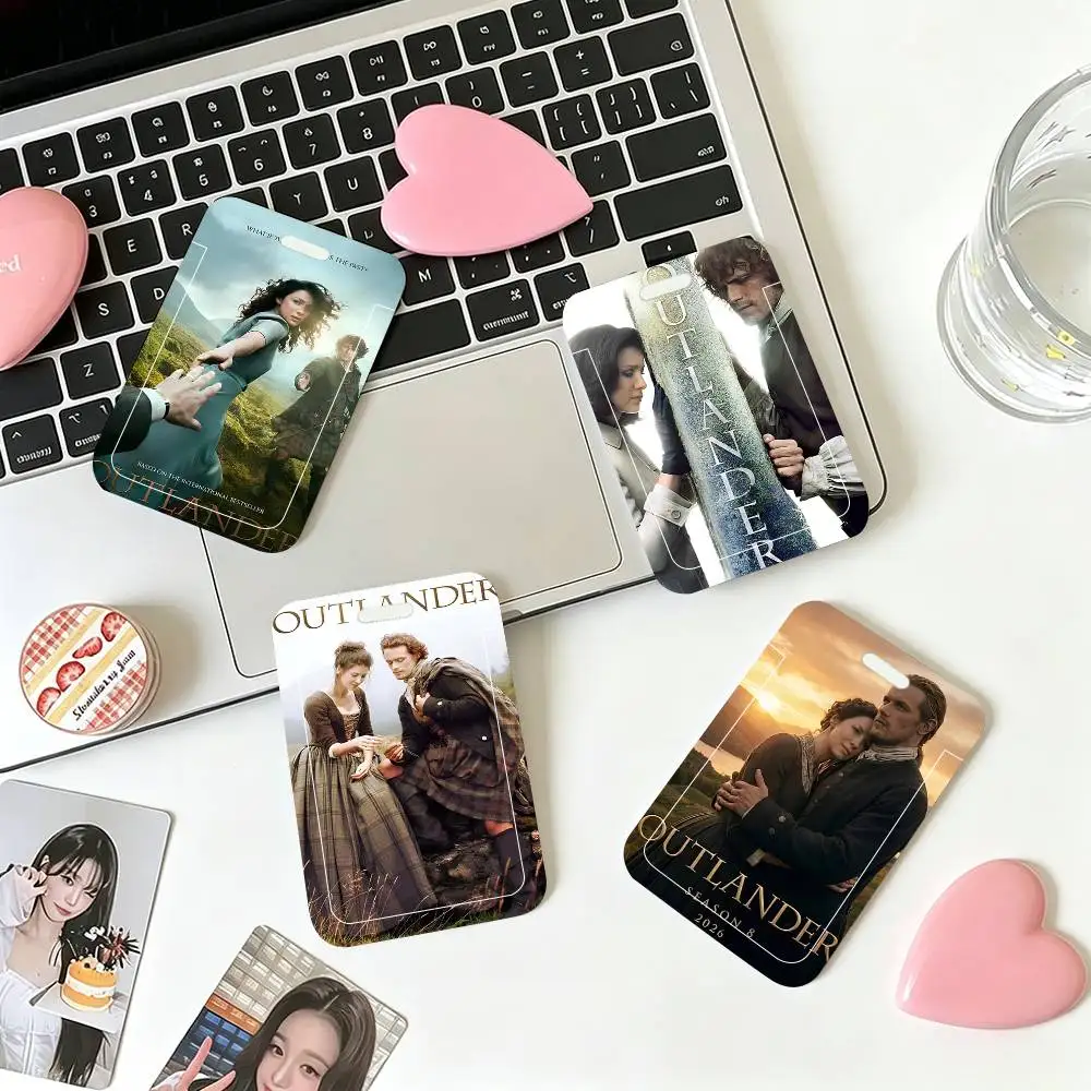 1pc O-outlander Tv Series ID Card Sleeve School Card Access ID Card Bus Meal Card Protective Sleeve Easy Push view 2