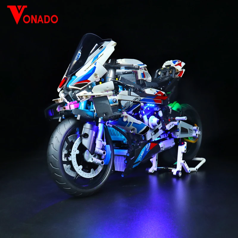 Vonado LED Lighting Set for 42130 Motorcycle Racing Car M 1000 RR Collectible Bricks Light Kit, Not Included the Building Model