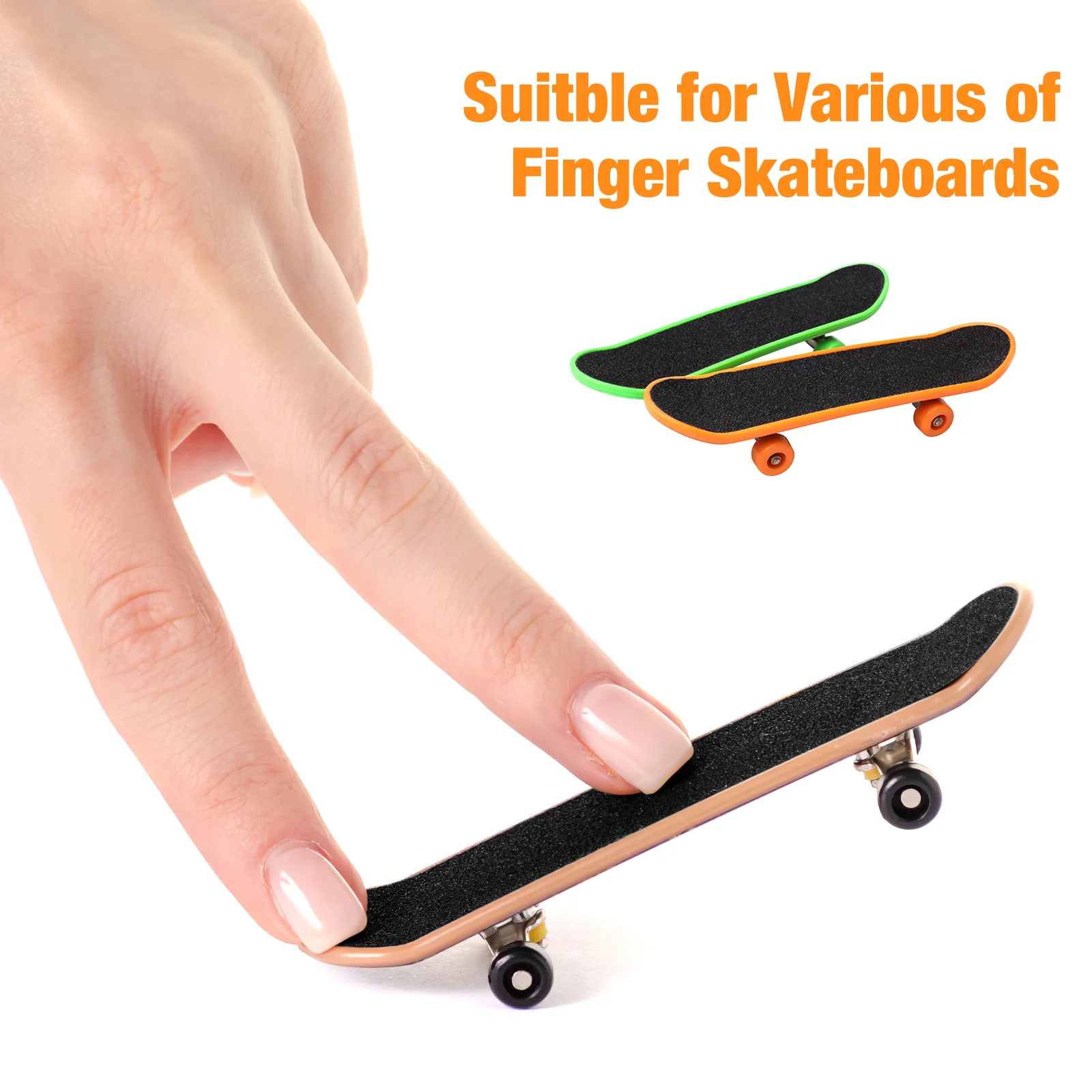 15 ชิ้นเทปจับนิ้วสเก็ตบอร์ดสติกเกอร์โฟม Fingerboards อุปกรณ์เสริมสีดํา