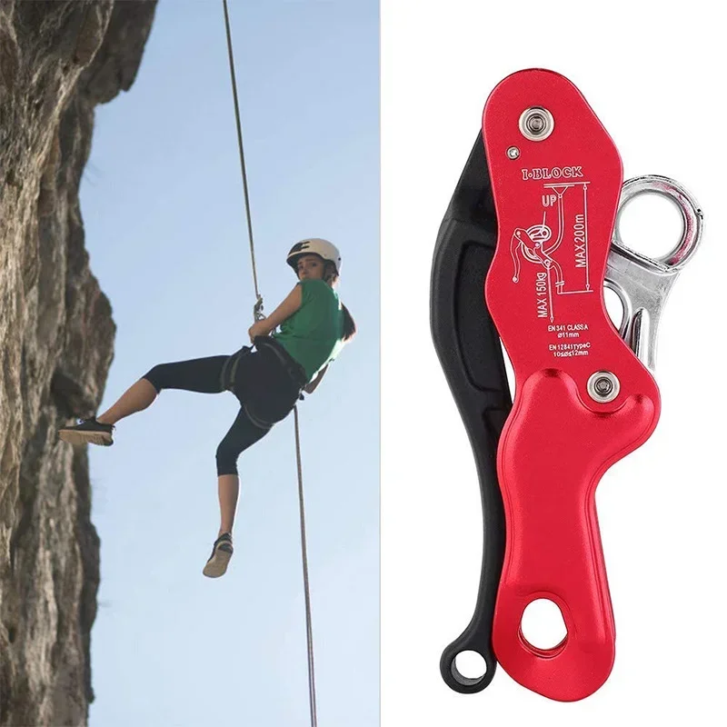 Climbing Gear Ascender and Rappelling Descender,  Devices for 10-12mm Rope for Rescue and Arborist, 150 kg, 330lb