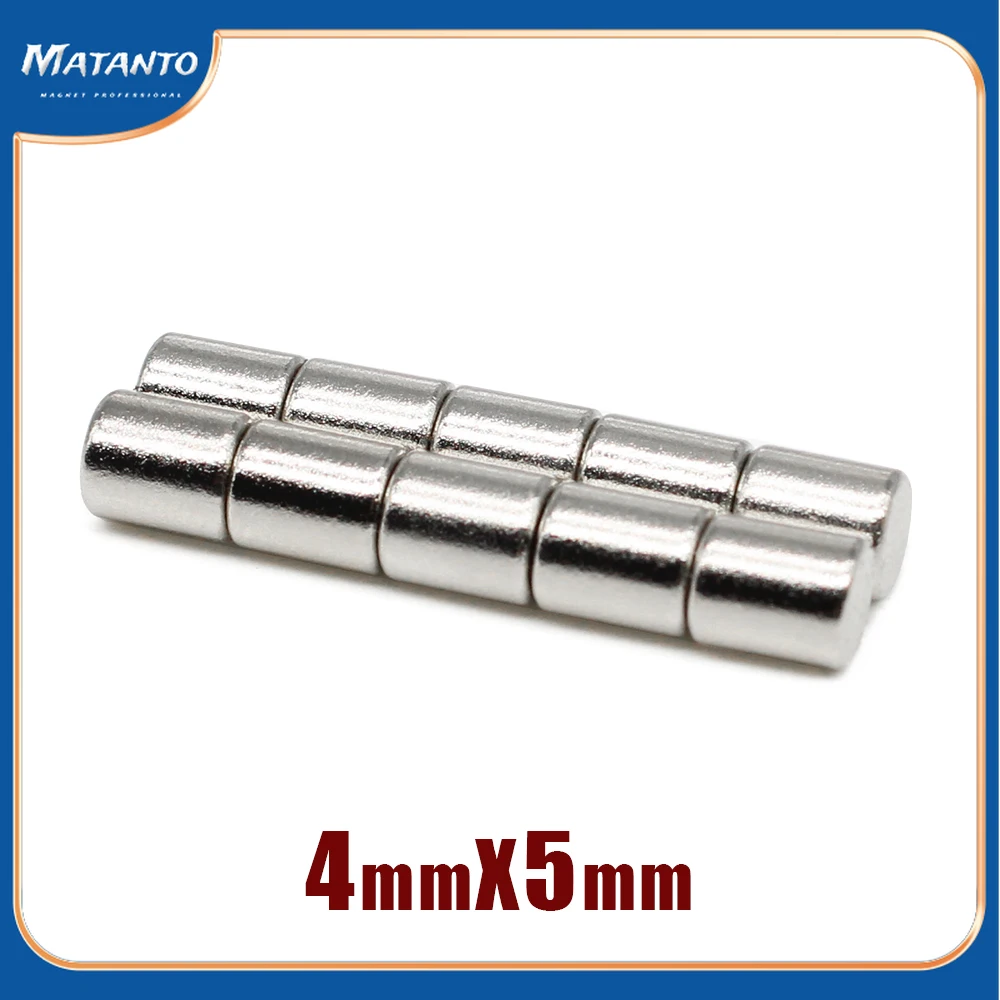 

20/50/100/200/500/1000PCS 4x5 Round Rare EarthMagnets Disc N35 Small Round Fridge Permanent Neodymium Magnet Strong 4x5mm 4*5