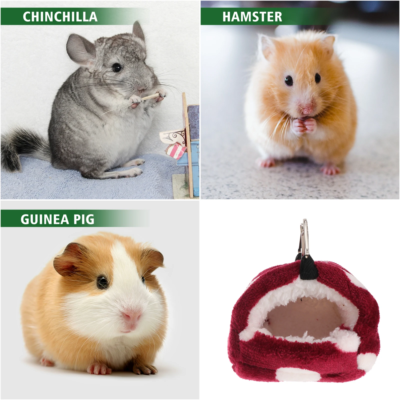 

Warm Cotton Nest Cozy Hideout Portable Hamster Hammock Parrots Hut Animal Cave House Small Pets Winter Comfort