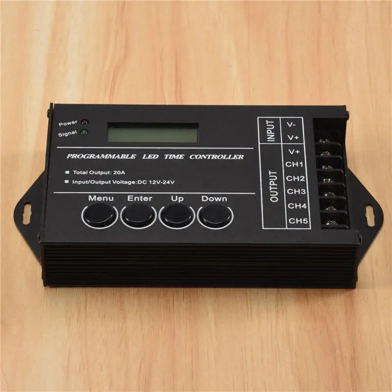 TC420 Time Programmable RGB LED Controller DC12V-24V 5 Channel LED Timing Dimmer