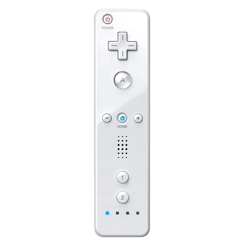 Straight Handle Remote Control Gamepad Wireless With Silicone Case Compatible For Nintendo Wii Controllerabgi
