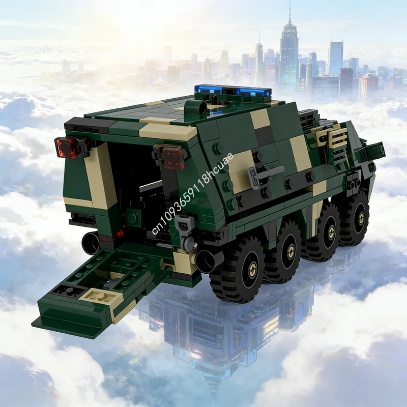 

510 деталей MOC BTR-4, конструктор, архитектурные блоки, DIY, рождественские подарки, креативная идея, кирпичики, игрушки для детей на день рождения, развивающие