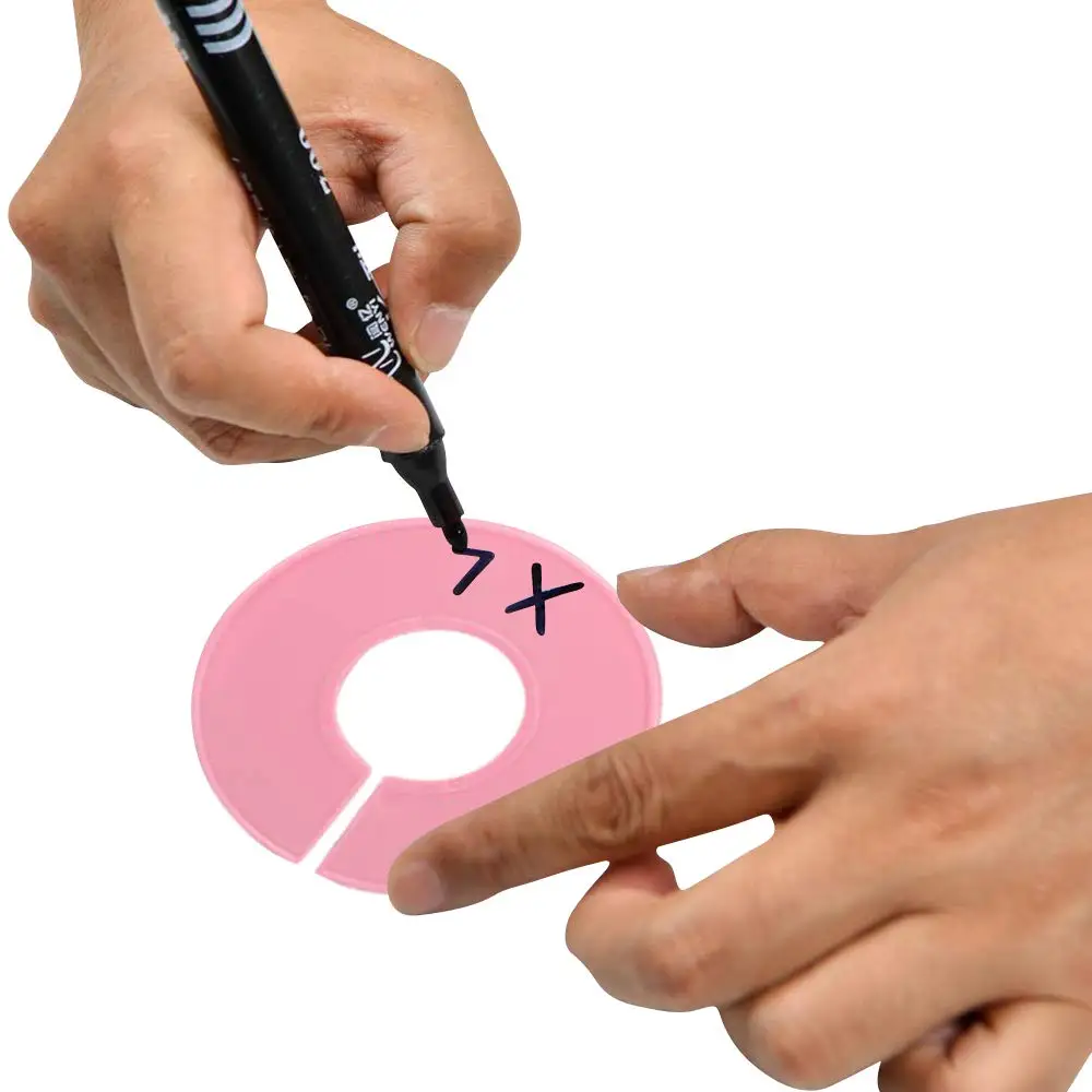 10Pcs Clothing Size Dividers Round Hangers Closet Dividers Blank Size Marking Ring Convenient Garment Tag DIY Clothes Accessorie