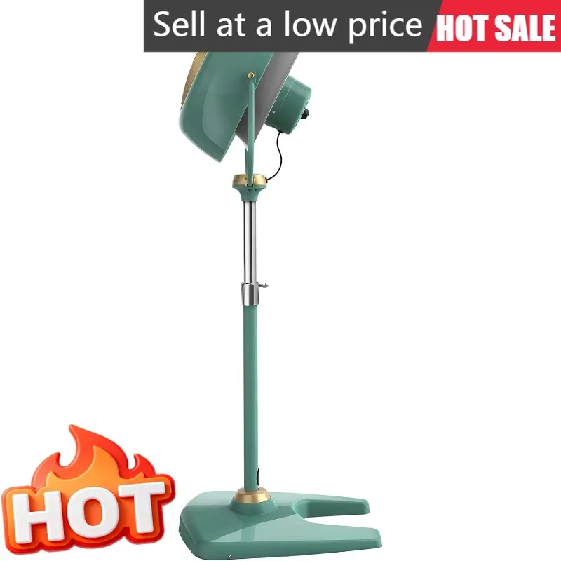 

Винтажный металлический напольный ретро-вентилятор с регулировкой наклона и высоты, три скорости, циркулятор воздуха, охлаждающий, декоративный, для дома, спальни, прочный, на пьедестале