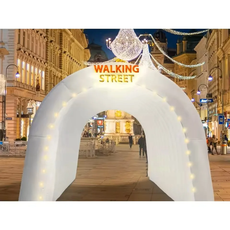 Túnel de entrada inflável Oxford com barraca de túnel inflável com ventilador para promoção de exposição de eventos publicitários de negócios