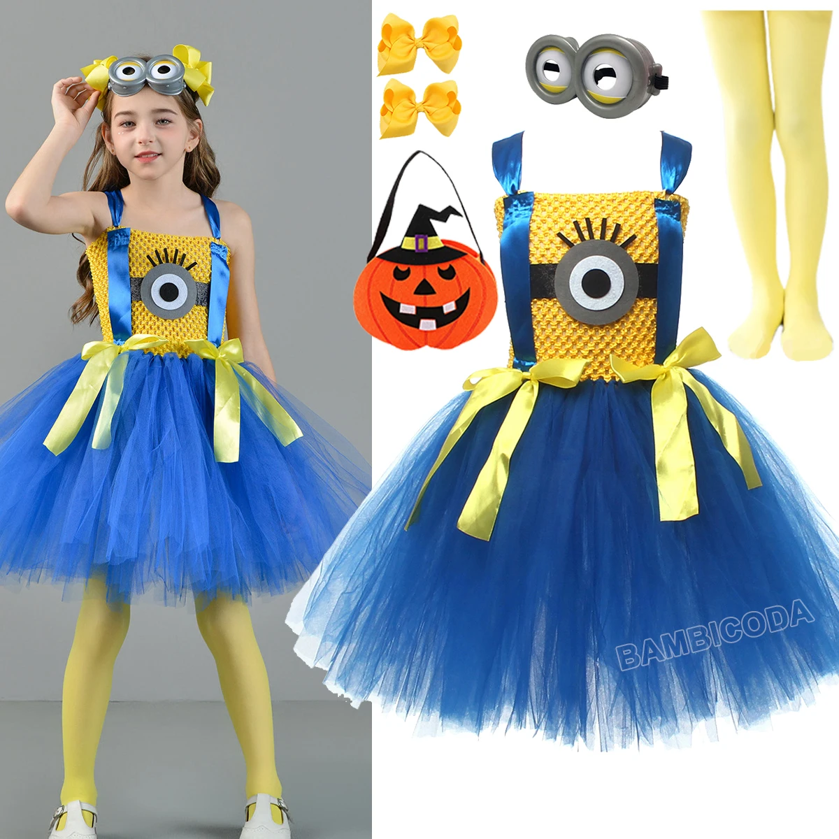 Disfraz de Cosplay amarillo para personas pequeñas, falda acampanada para fiesta de Halloween, Falda corta puesta en escena, falda tutú