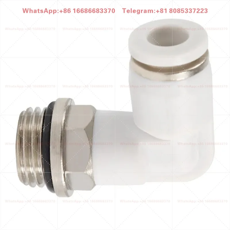 100PCS L Shaped G Thread Plastic Air Pipe Quick Fitting PL8-02 4-M5 6-01 10-03 12-04 Pipeline Connector Parts