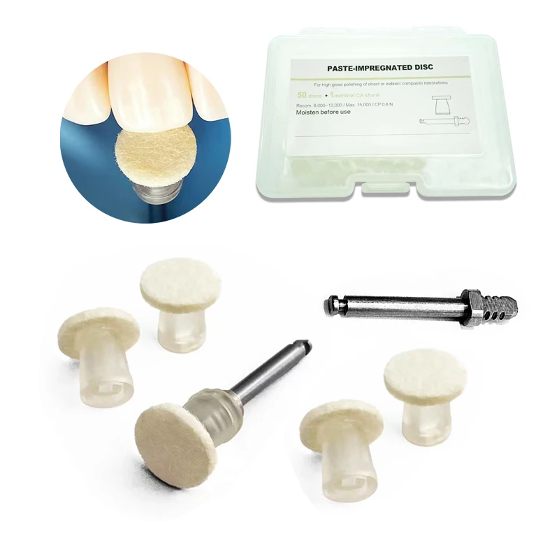 

Dental Polishing Paste-Impregnated Disc Kit Composite Finishing Disc +1Pcs Mandrel Dentistry Materials Teeth Whitening Tools