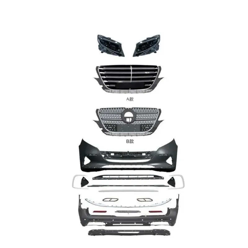 

W447 Body Kits Fit for V Class Vito V260 W447 2014-2023 Year to 2024 Model PP Plastic Front Bumper and Grille for V Class W447