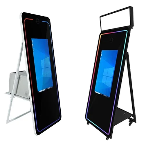 2024 Best Choice 70 Inch Mirror Photo Booth Machine Portable Selfie Magic Photo Booth Mirror with Camera and Printer