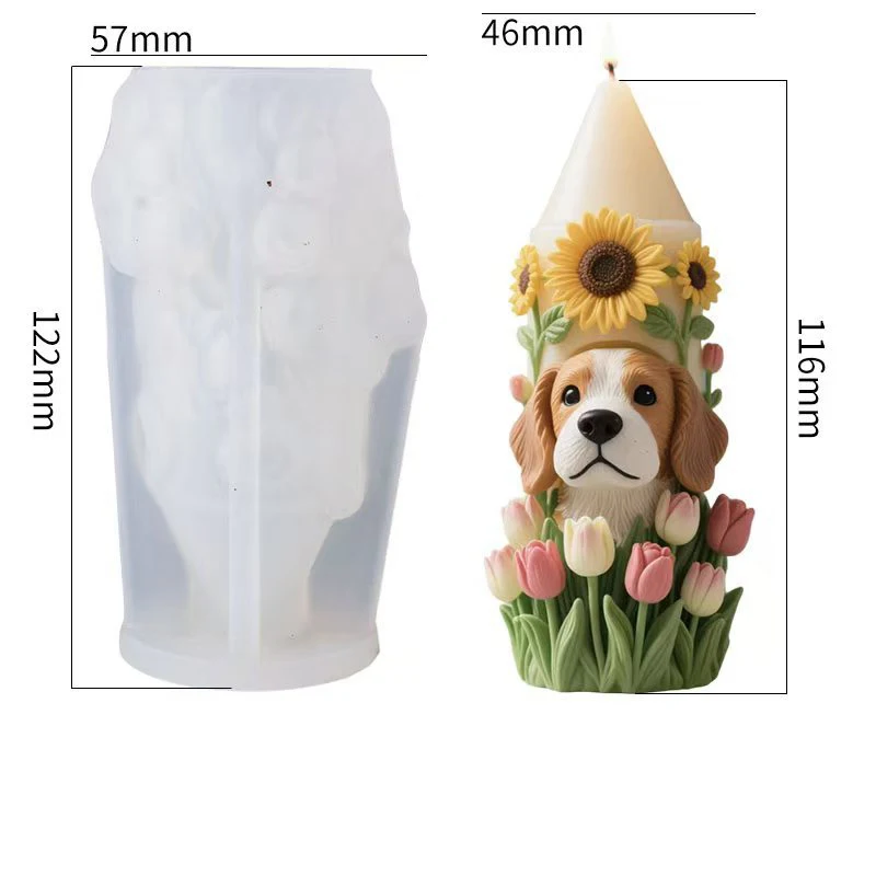 Pet-Shaped Candle Mold White Tulip Silicone Mold Silicone Candle Mold Cute For Gifts Home Decor Art Crafts