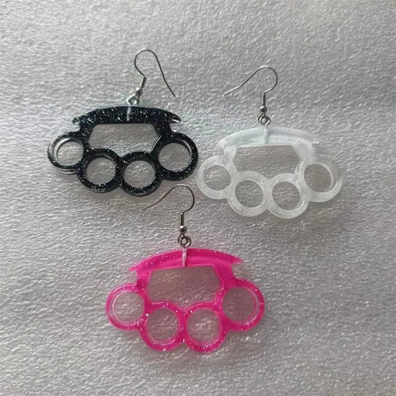 Small Niche Design Earrings with a Sweet and Cool Style, Spicy Girl Boxing Gloves, Earrings, Subculture Boxing Ear Hooks
