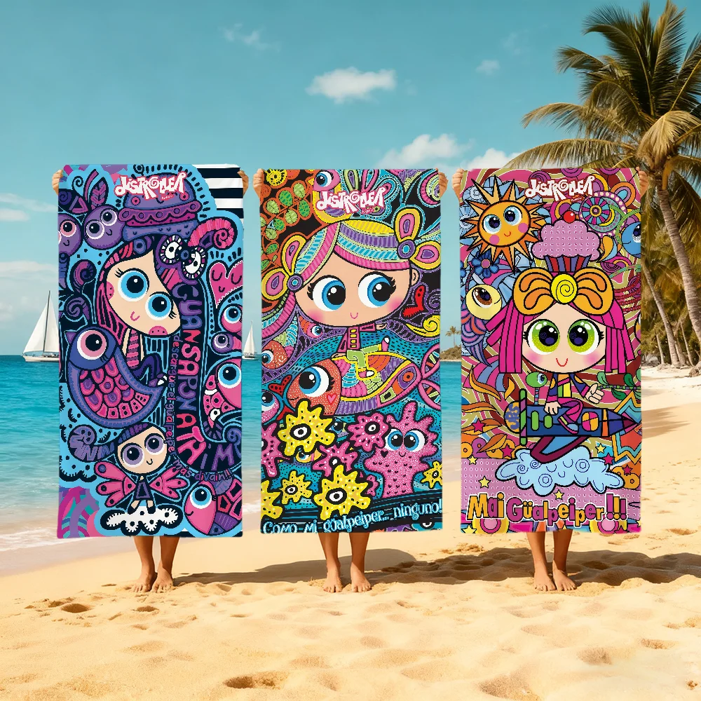 Toalla con logo de D-distroller, bonita toalla de playa de secado rápido, toallas suaves para piscina, regalo para viajes, gimnasio, ducha, camping, deportes