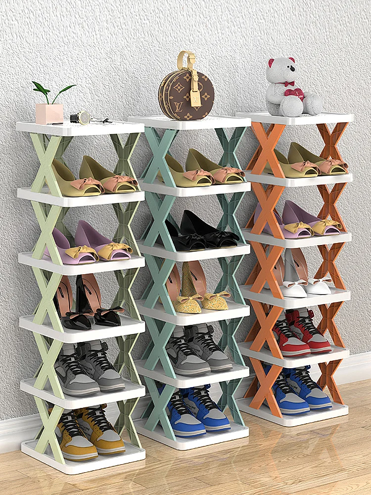 

Small Shoe Rack Storage Dustproof Shoes Shelf Household Economical Shoe Cabinet Plastic