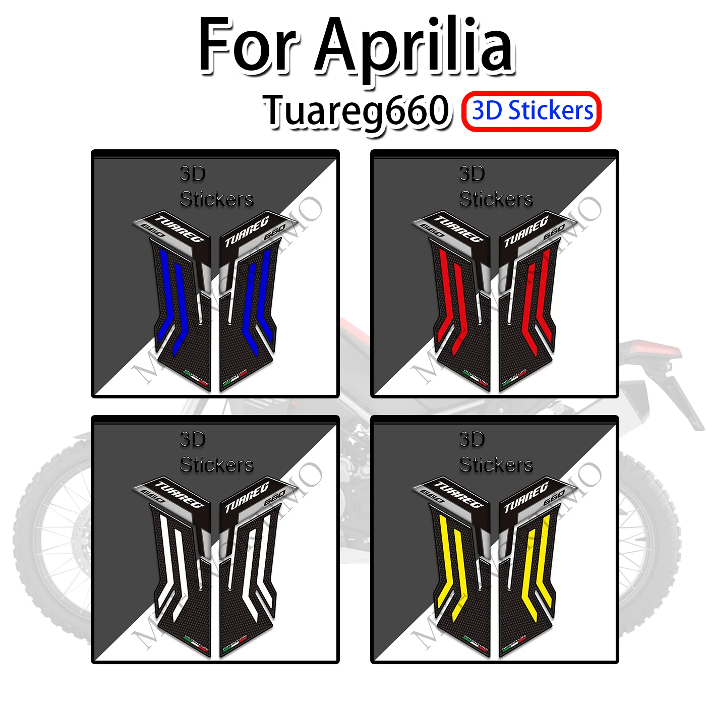 

Motorcycle Stickers And Decals Tank Pad Grips Gas Fuel Oil Kit Knee Protector 2022 For Aprilia Tuareg660