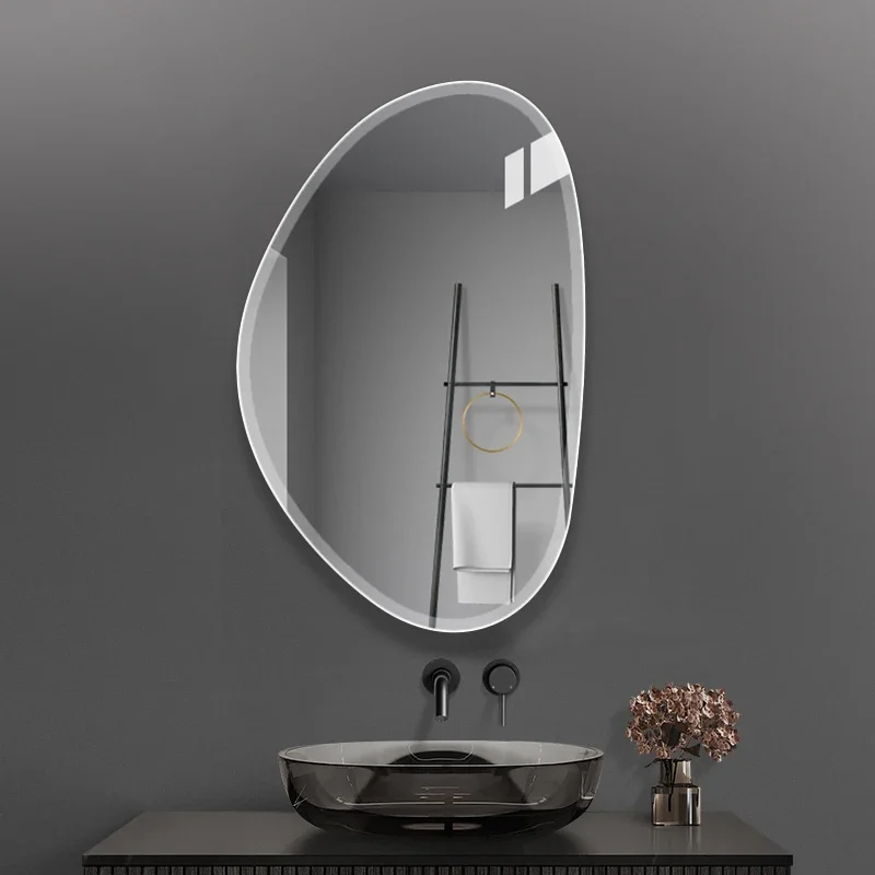 

Wall Sticker Decorative Mirrors Bath Based Nordic Small Toilet Decorative Mirrors Irregular Asymmetrical Espelhos Decoration