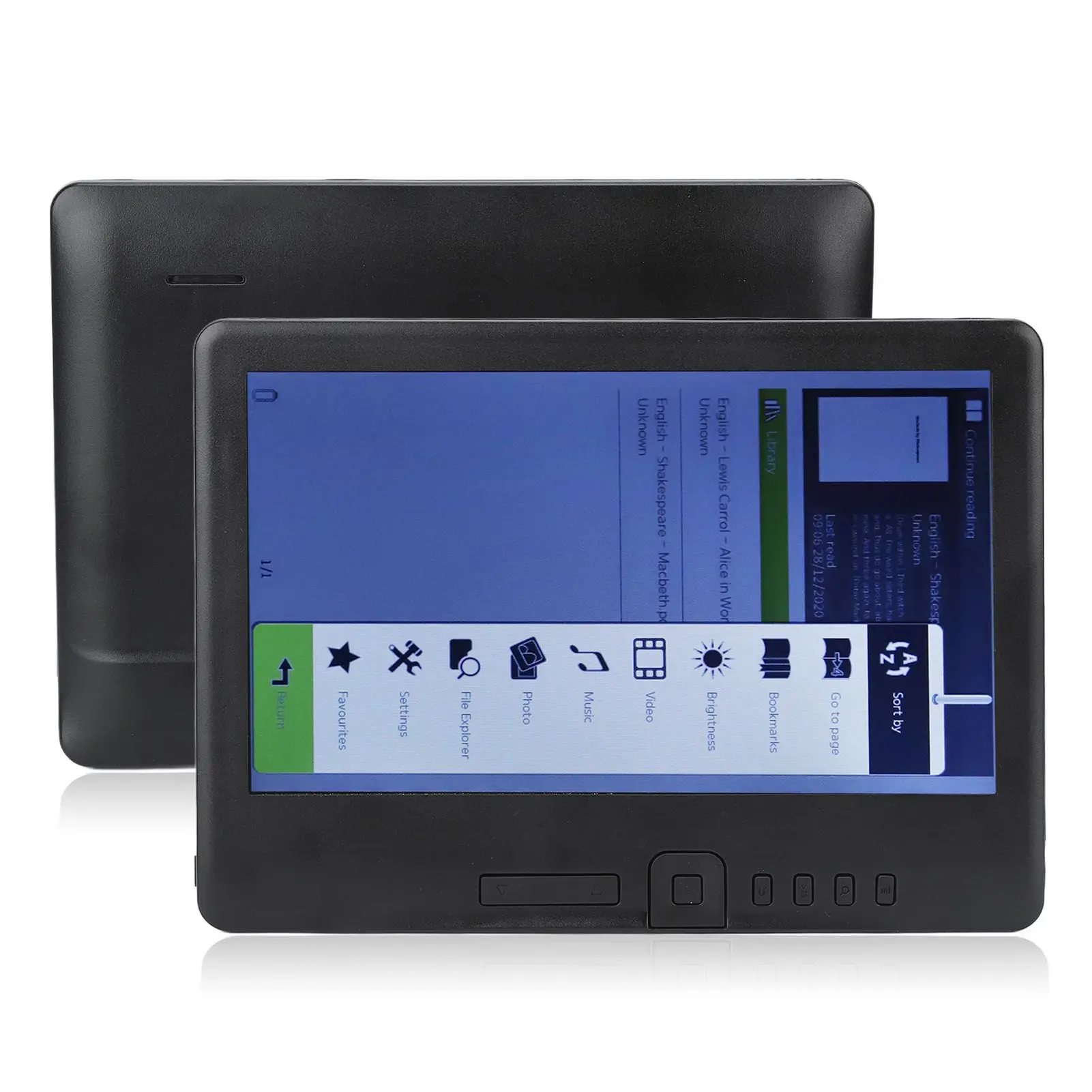 

Black E Reader E Reader 7in Color LCD 16:9 Screen HD 800x480 380MHz Black Protective Case Portable E Reader for EPUB PDF TXT