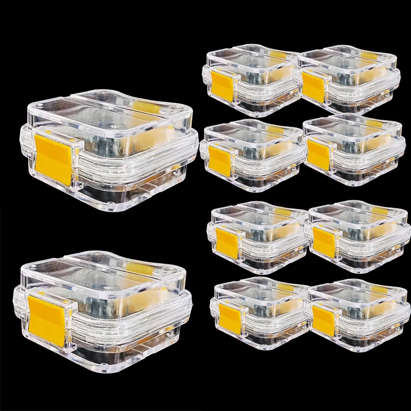 5/10pc caixa de armazenamento de dentadura de plástico recipiente de dente com tampa caso de membrana de implante dentário à prova dwaterproof água organizador de suporte de dentes falsos