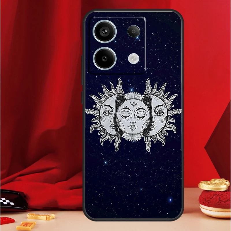 SUN AND MOON Mystic Zodiac Phone Case For Xiaomi Redmi Note 13 Pro 12 10 9 8 11 Pro 12S 11S 10S 9S 10A 9C 10C 12C 13C