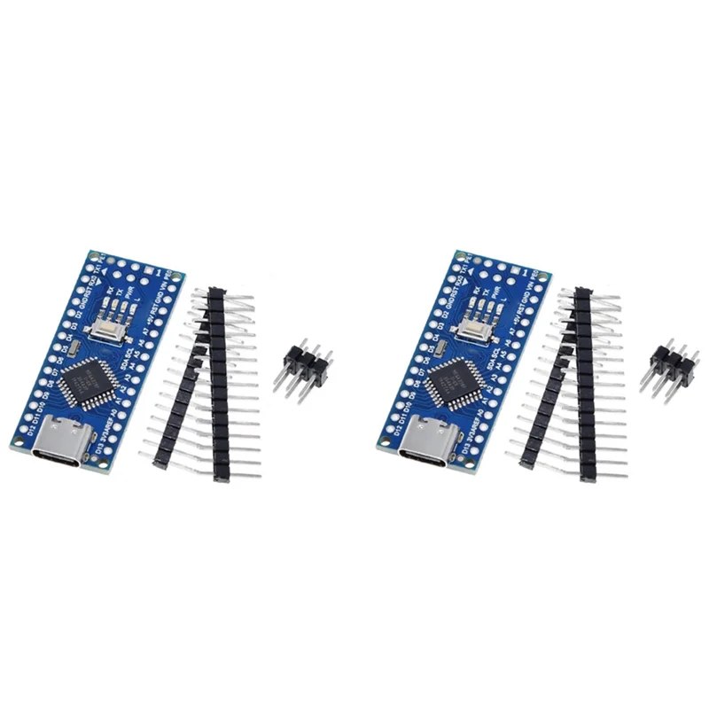 AED6-2Pcs For Type-C Nano Board V3.0 With PIN Headers Compatible With Electronics Development Board ATMEGA328P