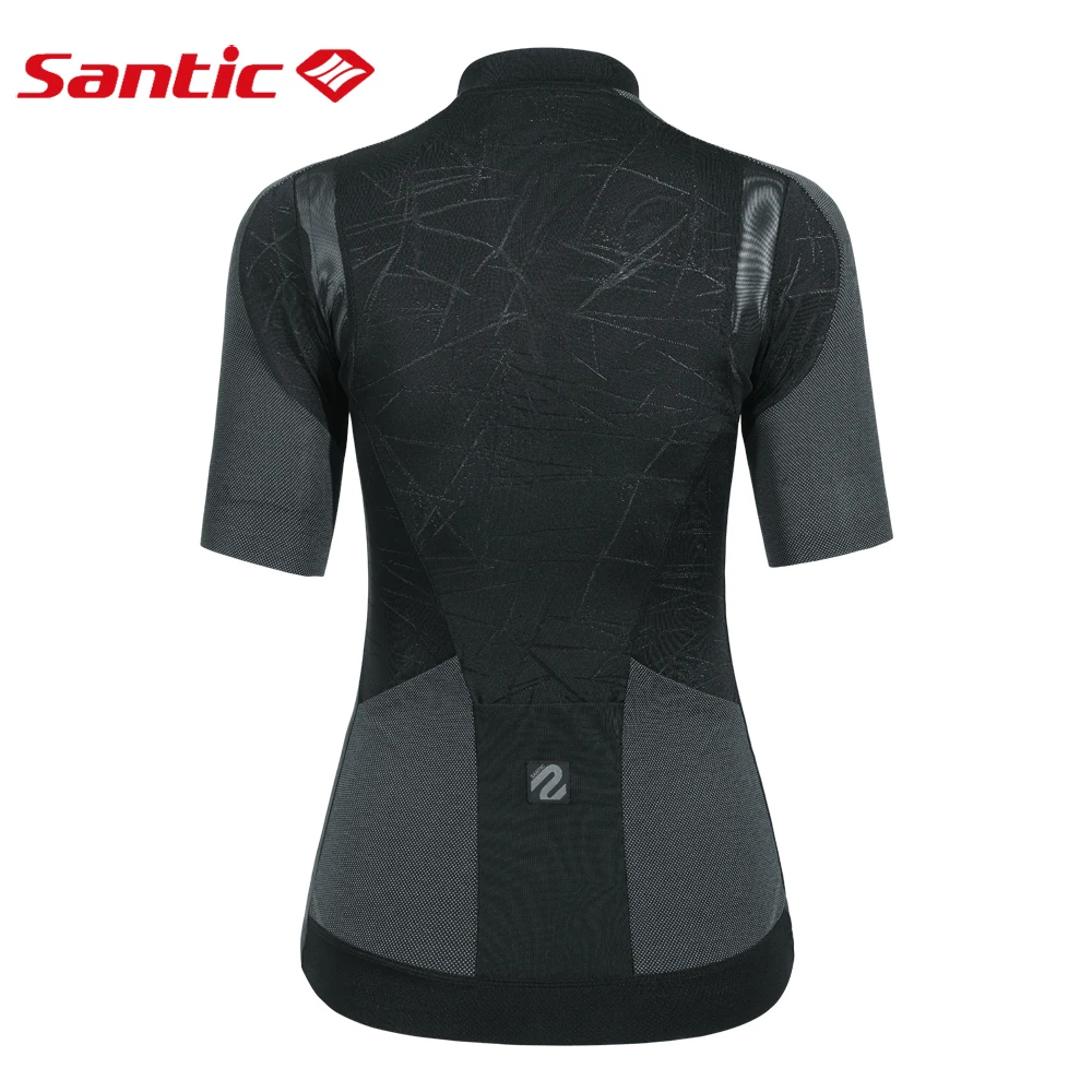 Santic Women's Cycling Jerseys Reflective Short Sleeved Summer Comfortable Anti-sweat Cycling Jerseys L2C02231H