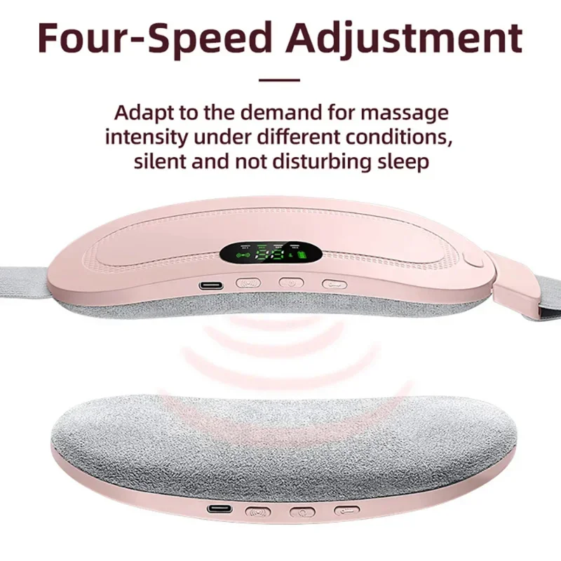 Menstrual heating pad abdominal massager smart warm Palace belt waist vibration massage device for cramps period pain relief