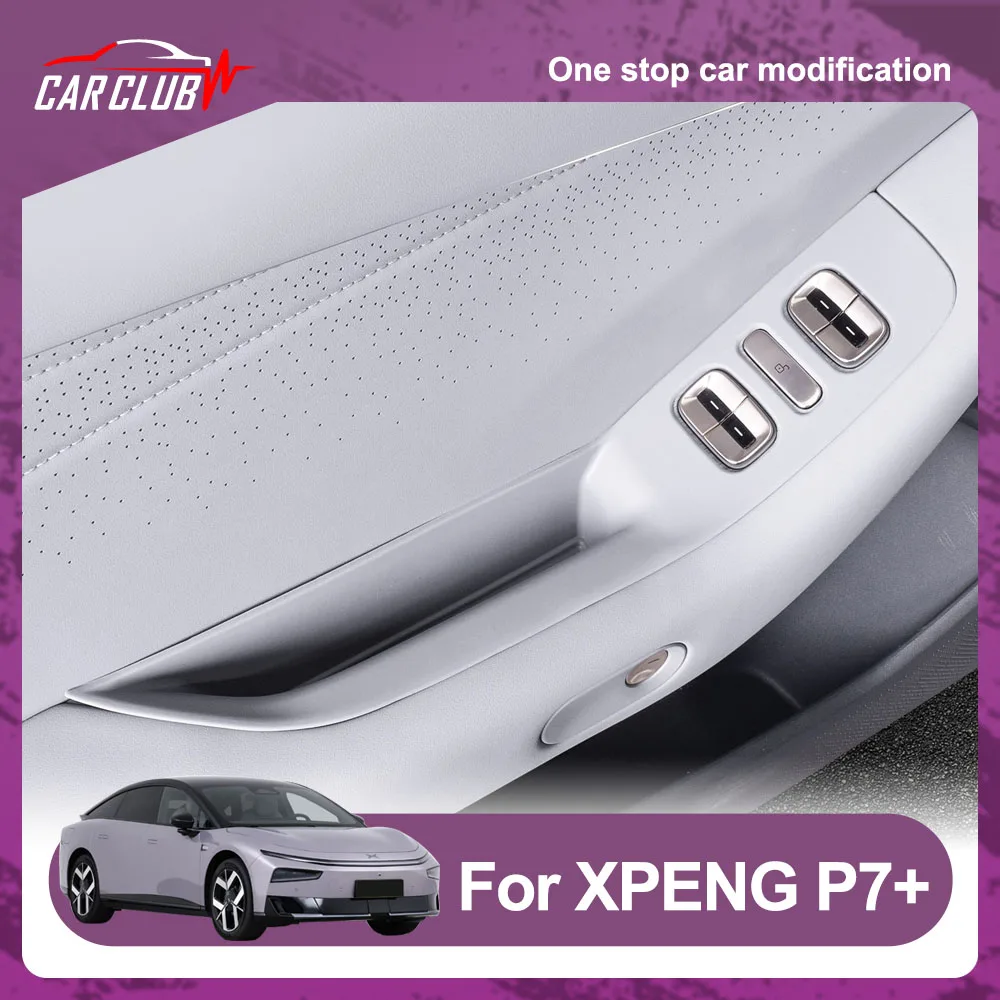 4 Pcs Fit For XPENG P7+ 2026 2027 Silicone Pad For Door Handle Car Modification Supplies Window Lift Button Panel Protective Pad