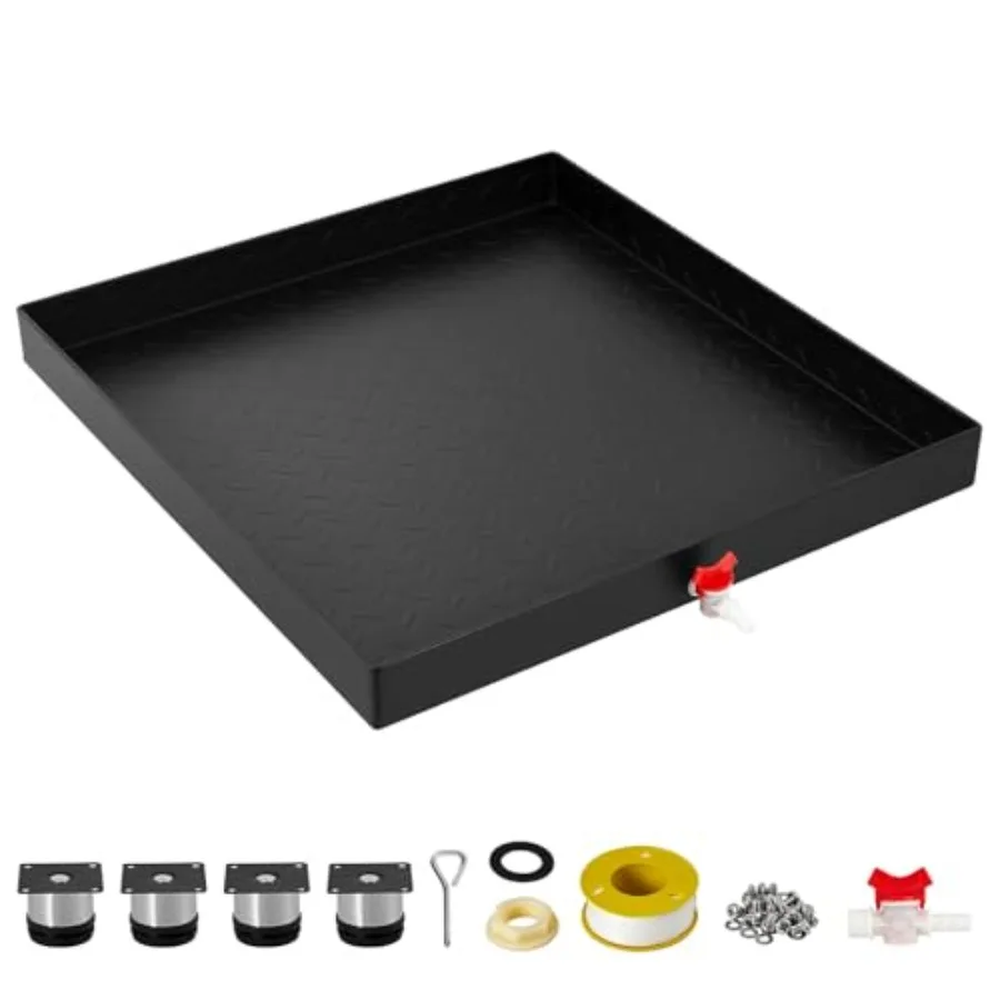 2 مللي متر الكربون الصلب التيار المتناوب استنزاف عموم مع ثقب الصرف لتطبيقات سخان المياه وغسالة 27x25 بوصة أسود محكم بالتنقيط صينية مع #1