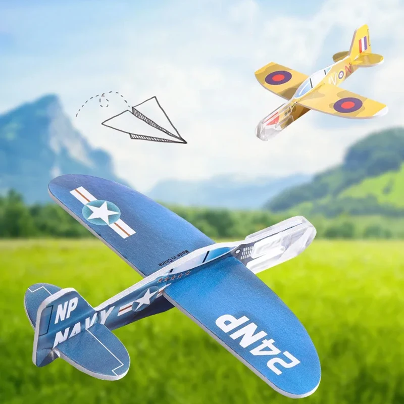 5/10Pcs Glider Planes Foam Airplane Toys Mini DIY Hand Throw Flying Game Model Toys For Kids Birthday Party Favors Kids Gifts