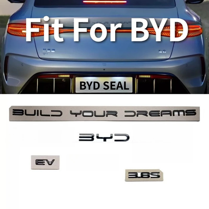 

Fit For BYD Seal EV Glossy Black Letter Sticker Modified Overlay Replacement Black Warrior Style Car Emblem