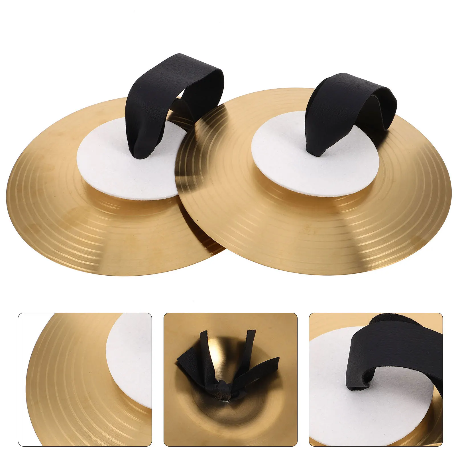 

1Pair Metal Hand Cymbals 8 Inch Small Portable Clear Sound Performance Cymbal School Instrument Instruments