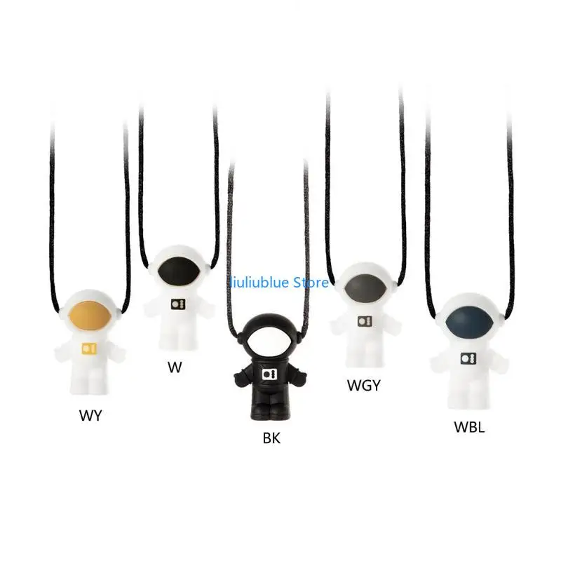 سيليكون رائد الفضاء عضاضة التوحد الحسية مضغ قلادة طفل التسنين لعبة 62CF #5