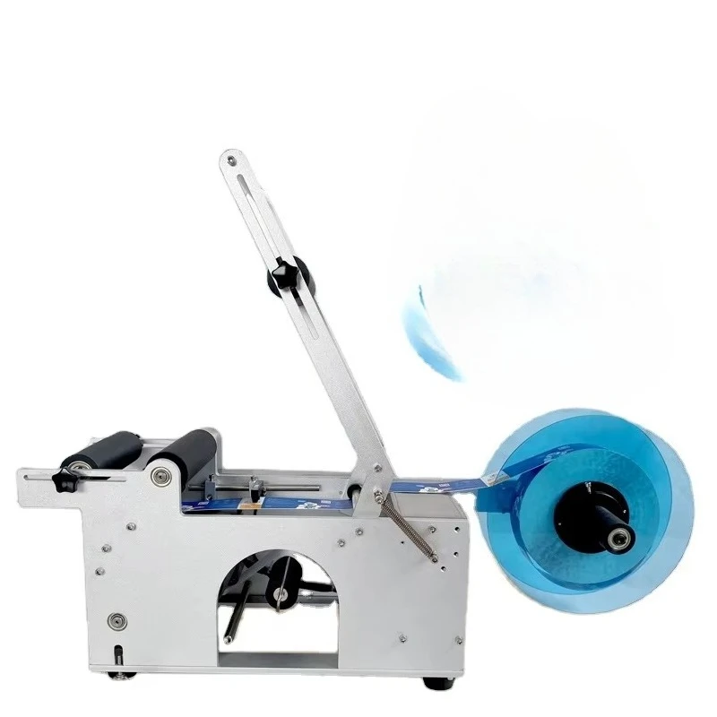 

Semi-automatic round bottle labeling machine, round bottle self-adhesive labeling machine