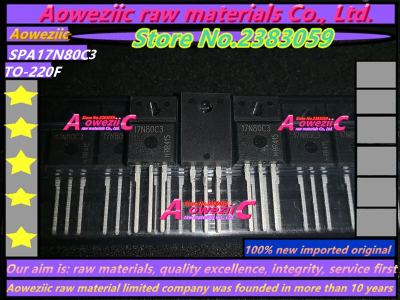 Aoweziic 2019+ 100% New Imported Original 17N80C3  SPA17N80C3 TO-220F   MOS FET 17A 800V