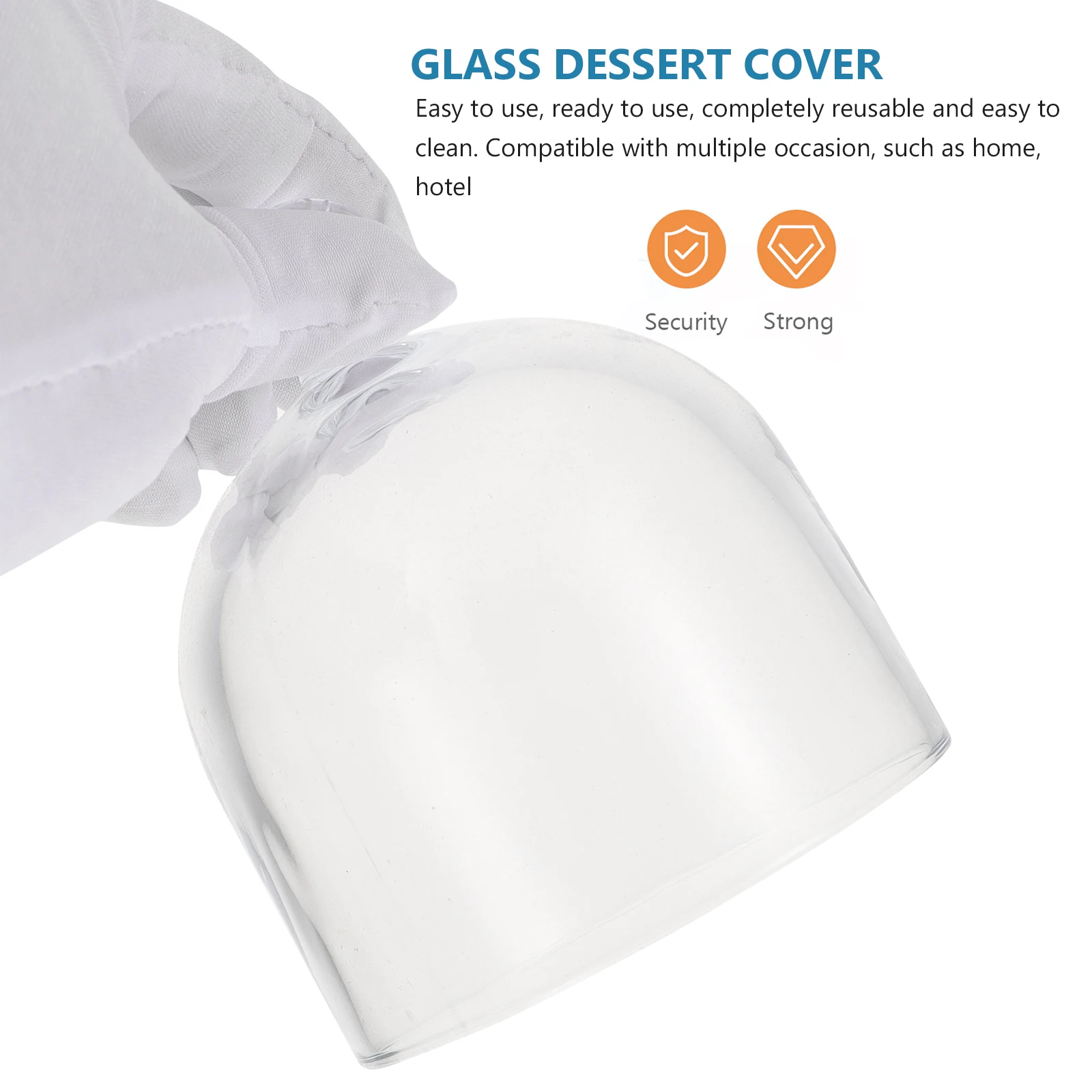 

2Pcs Transparent Glass Cake Cover Elegant Dessert Stand for Parties Kitchen Storage Container Easy to Clean Household Cake Cover