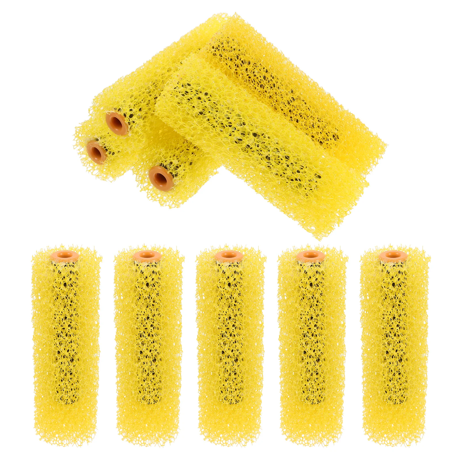 

10pcs Embroidery Roller Brush Texture Foam Painting House Rollers Drywall Walls Refillable 4 Inch Sponge Tools