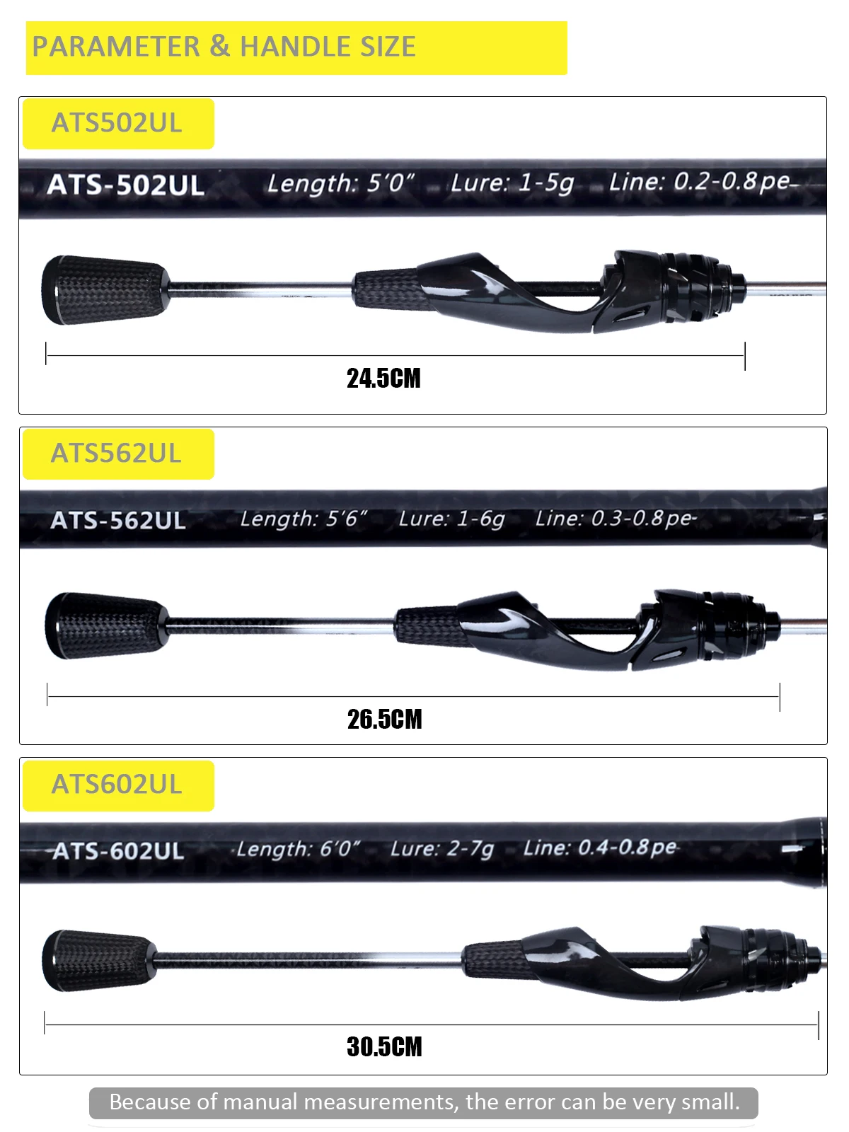KUYING ARTIST Ultraleichte Angelrute 5'0" 5'6" 6'0" Spinnrute Baitcastingrute für Bach, See, Fluss, Kunstköder, Toray Carbon FUJI SIC 2025 – Detail 12
