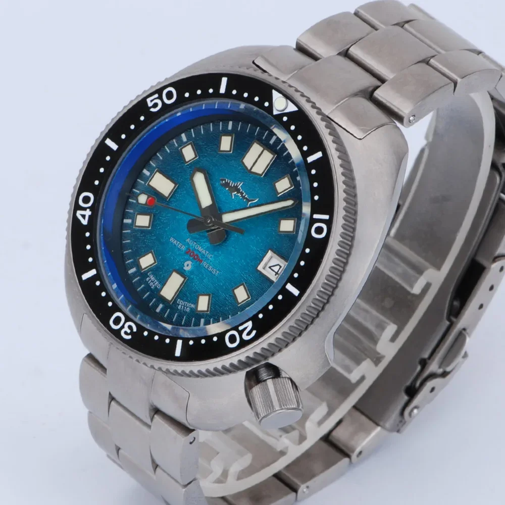 

Heimdallr Men's Titanium Diver Watch 45mm Grey Dial Sapphire Ceramic Bezel NH35 Automatic Movement 20Bar Waterproof C3 Luminous