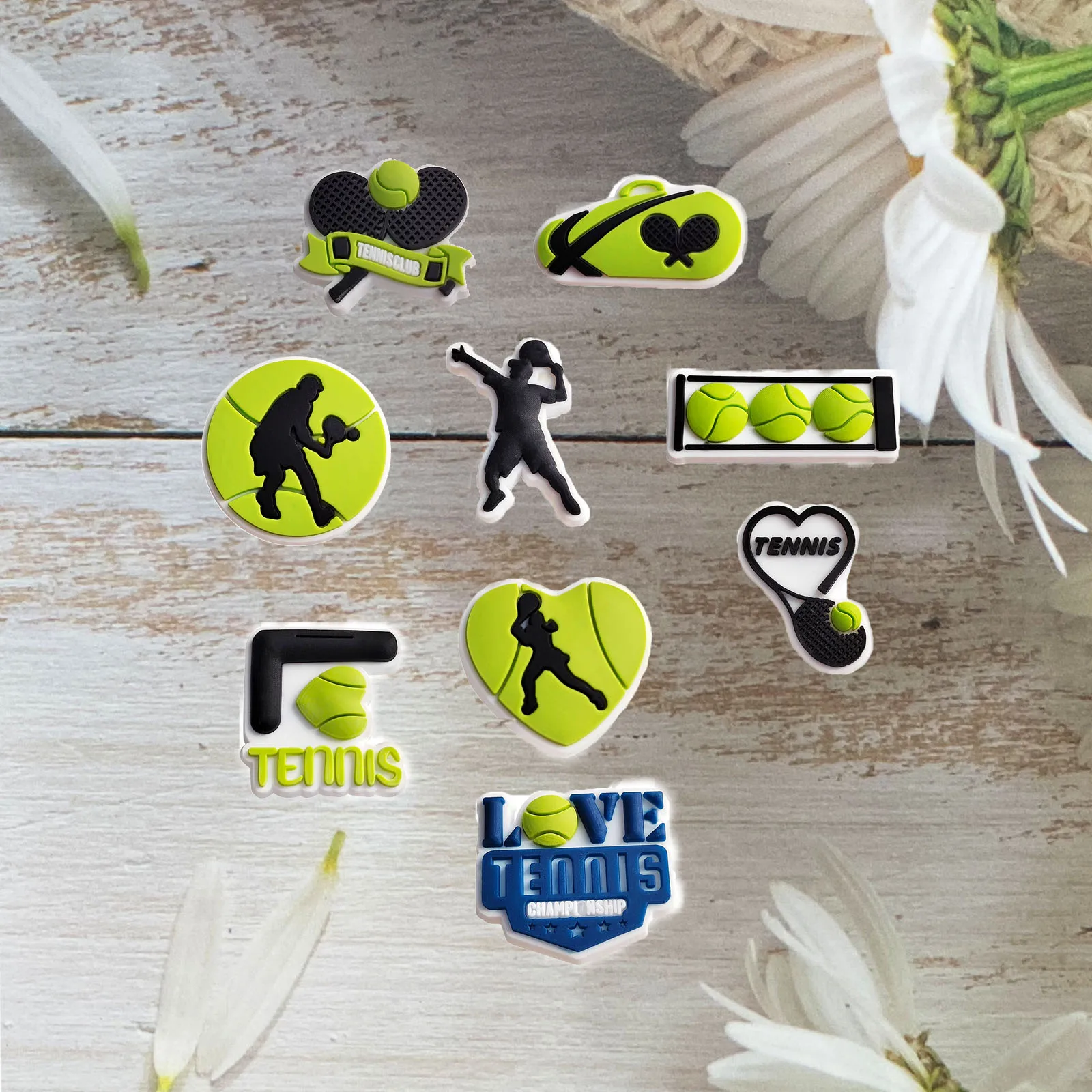 Hot Sale Sport Tennis Shoe Charms for Crocs Accessories Decorations Sandals Shoe Pins Kids Women Party Favor Gift