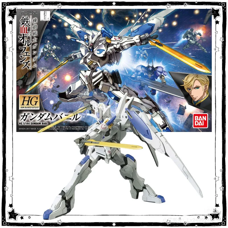 In Stock Bandai Gundam Model Kit Anime Figures HG IBO 1/144 Gundam Bael Anime Action Figure Collection Assembly Model Toys Gifts