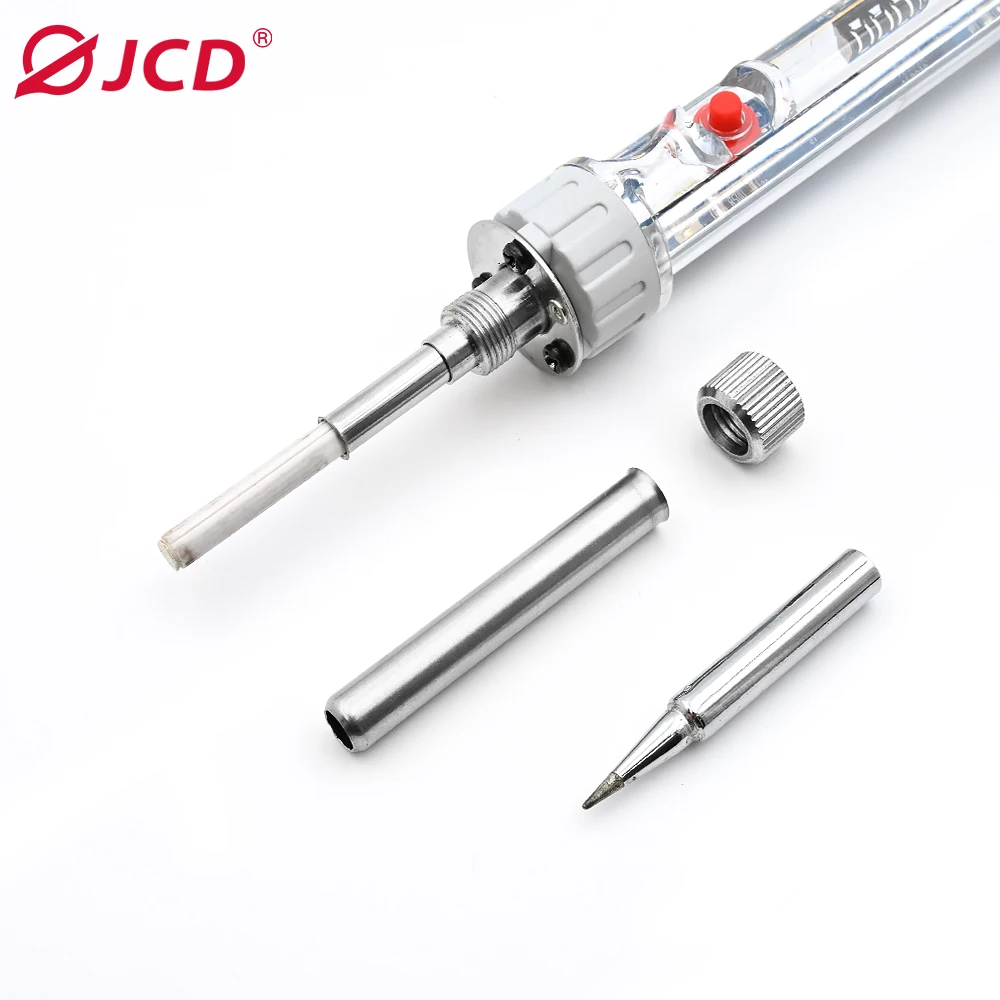 Imagem -06 - Kit Jcd Ferro de Solda Elétrico Temperatura Ajustável Display Digital Lcd Aquecimento Rápido Transparente 90w 220v 110v